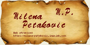 Milena Petaković vizit kartica